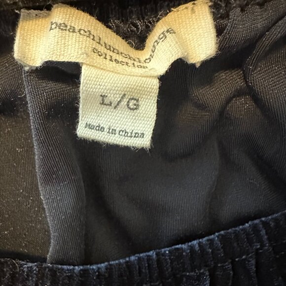 BeachLunchLounge Blue Crushed Velvet top size Large - Picture 3 of 3